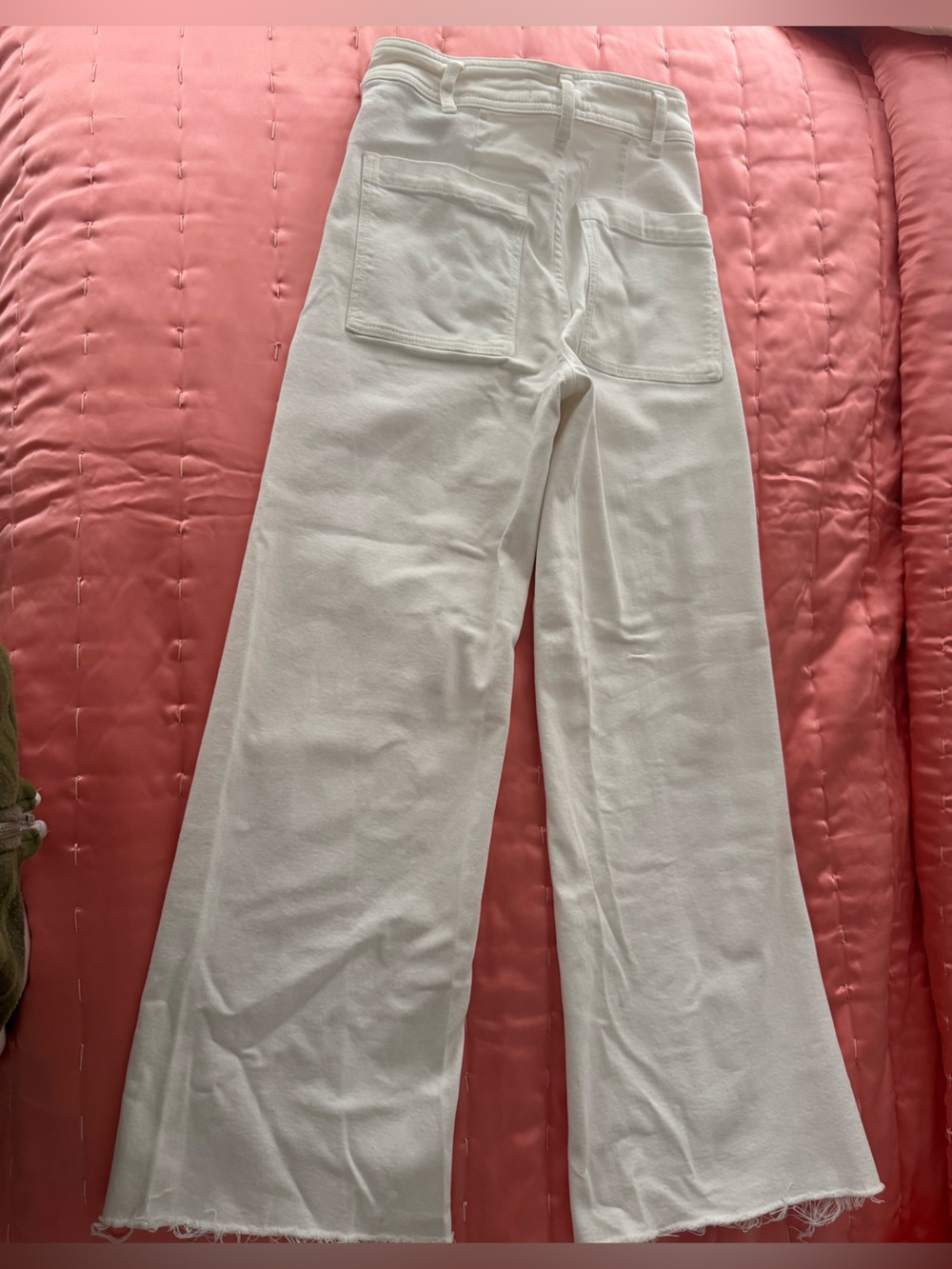 Zara White High-Rise Jeans with Front Seam - Picture 2 of 3